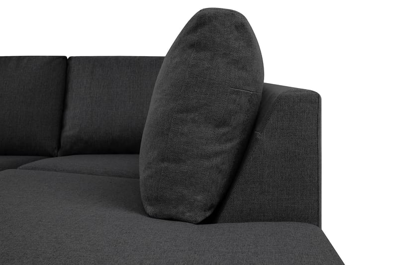 Crazy 4-personers Højrevendt L-formet Chaiselongsofa i Stof - Mørkegrå - Møbler - Sofaer - Sofa med chaiselong