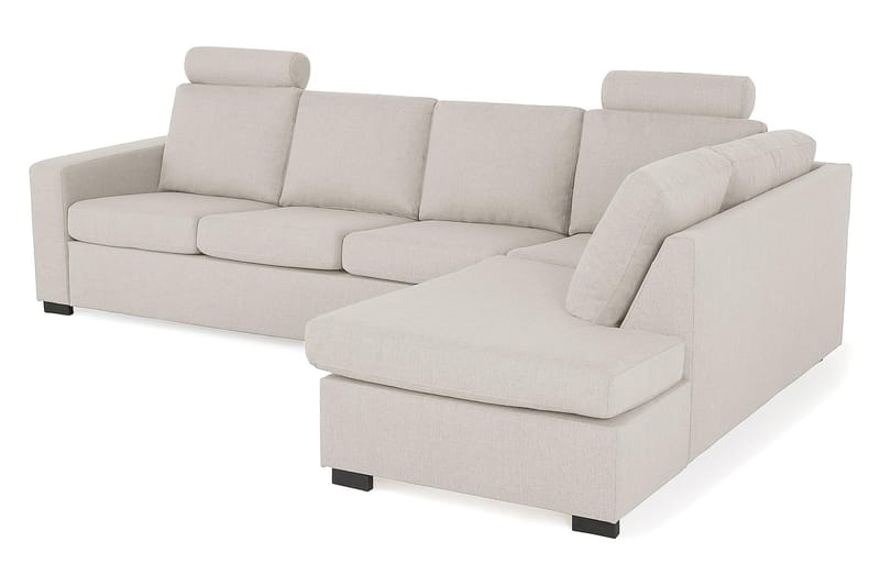 Crazy 4-personers Højrevendt L-formet Chaiselongsofa i Stof - Beige - Møbler - Sofaer - Sofa med chaiselong