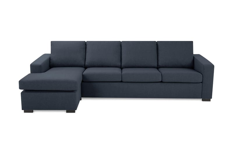 Crazy 4-personers Vendbar L-formet Chaiselongsofa i Stof - Blå - Møbler - Sofaer - Sofa med chaiselong