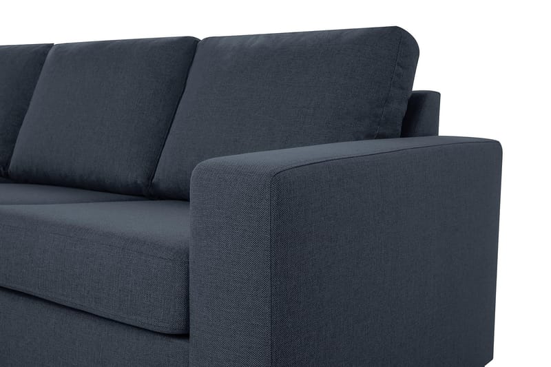 Crazy 4-personers Vendbar L-formet Chaiselongsofa i Stof - Blå - Møbler - Sofaer - Sofa med chaiselong