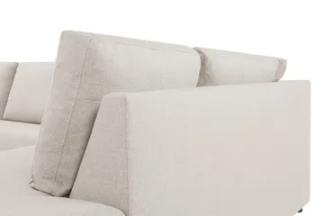 Crazy 4-personers Højrevendt L-formet Chaiselongsofa i Stof - Beige - Møbler - Sofaer - Sofa med chaiselong