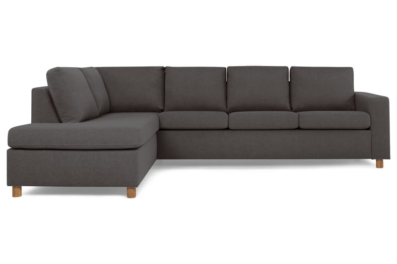 Crazy 4-personers Venstrevendt L-formet Chaiselongsofa i Stof - Mørkegrå - Møbler - Sofaer - Sofa med chaiselong