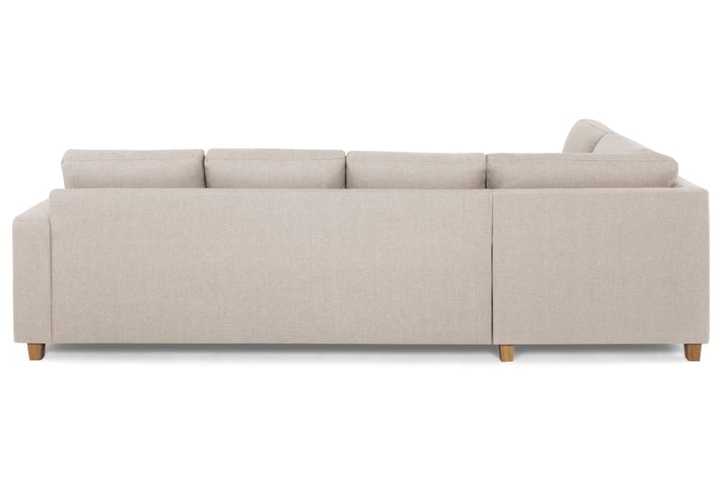 Crazy 4-personers Venstrevendt L-formet Chaiselongsofa i Stof - Beige - Møbler - Sofaer - Sofa med chaiselong - 3 personers sofa med chaiselong