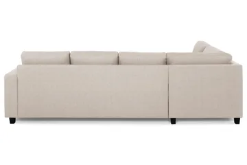 Crazy 4-personers Venstrevendt L-formet Chaiselongsofa i Stof - Beige - Møbler - Sofaer - Sofa med chaiselong
