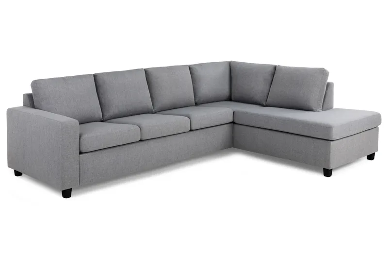 Crazy 4-personers Højrevendt L-formet Chaiselongsofa i Stof - Grå - Møbler - Sofaer - Sofa med chaiselong - 3 personers sofa med chaiselong