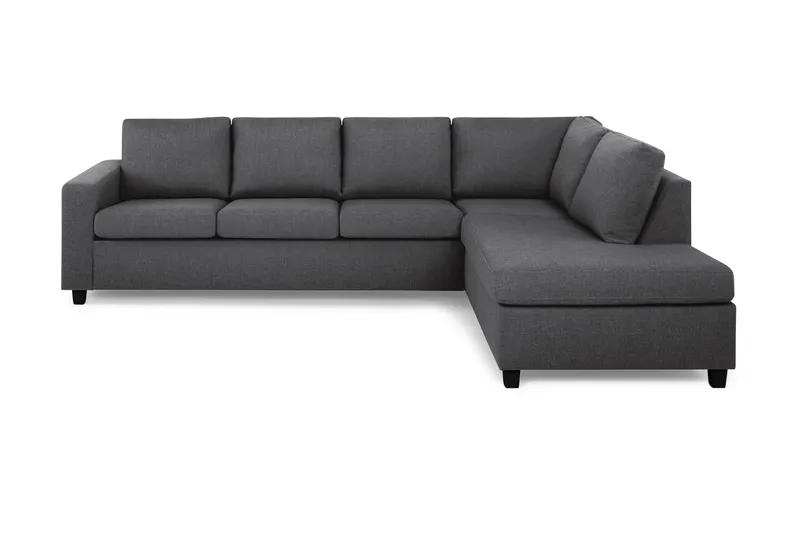Crazy 4-personers Højrevendt L-formet Chaiselongsofa i Stof, Mørkegrå