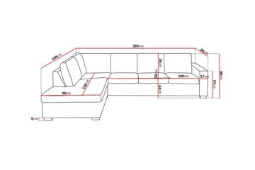 Crazy 4-personers Venstrevendt L-formet Chaiselongsofa i Kunstlæder - Sort - Møbler - Sofaer - Sofa med chaiselong