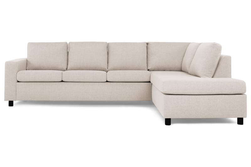 Crazy 4-personers Højrevendt L-formet Chaiselongsofa i Stof - Beige - Møbler - Sofaer - Sofa med chaiselong