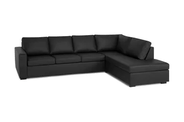 Crazy 4-personers Højrevendt L-formet Chaiselongsofa i Stof - Sort - Møbler - Sofaer - Sofa med chaiselong