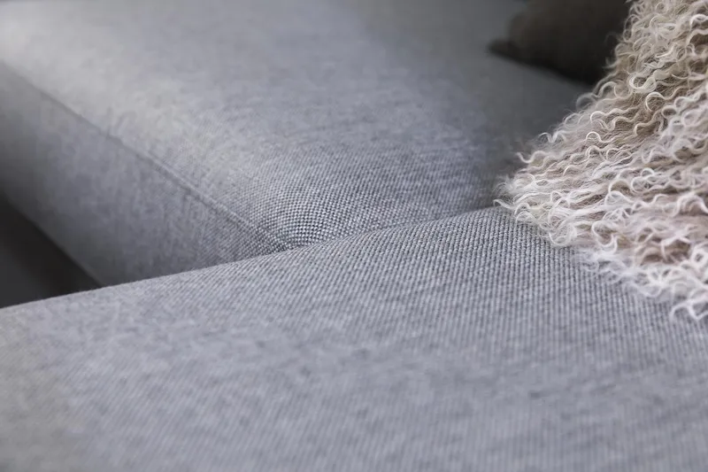 Crazy 4-personers Vendbar L-formet Chaiselongsofa i Stof - Grå - Møbler - Sofaer - Sofa med chaiselong - 4 personers sofa med chaiselong