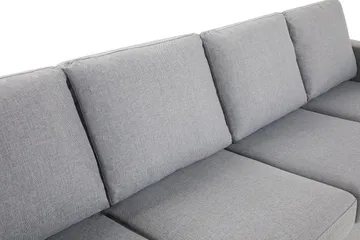 Crazy 4-personers Vendbar L-formet Chaiselongsofa i Stof - Grå - Møbler - Sofaer - Sofa med chaiselong