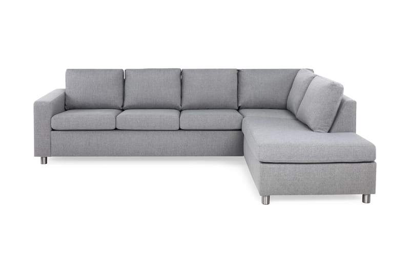 Crazy 4-personers Højrevendt L-formet Chaiselongsofa i Stof - Grå - Møbler - Sofaer - Sofa med chaiselong - 3 personers sofa med chaiselong
