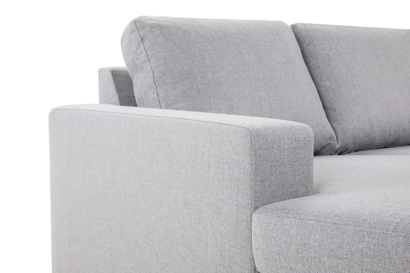 Crazy 4-personers Vendbar L-formet Chaiselongsofa i Stof - Grå - Møbler - Sofaer - Sofa med chaiselong