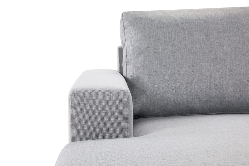 Crazy 4-personers Vendbar L-formet Chaiselongsofa i Stof - Grå - Møbler - Sofaer - Sofa med chaiselong