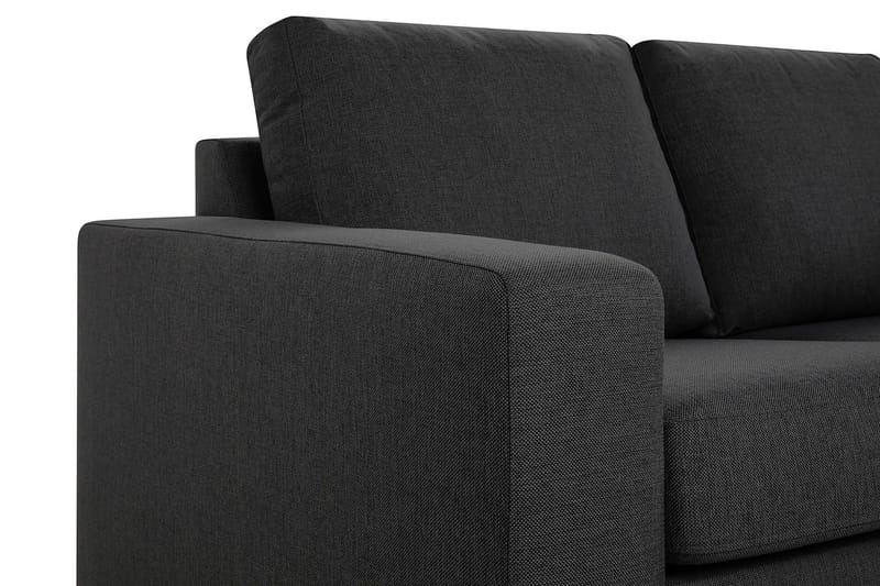Crazy 4-personers Højrevendt L-formet Chaiselongsofa i Stof - Mørkegrå - Møbler - Sofaer - Sofa med chaiselong - 3 personers sofa med chaiselong