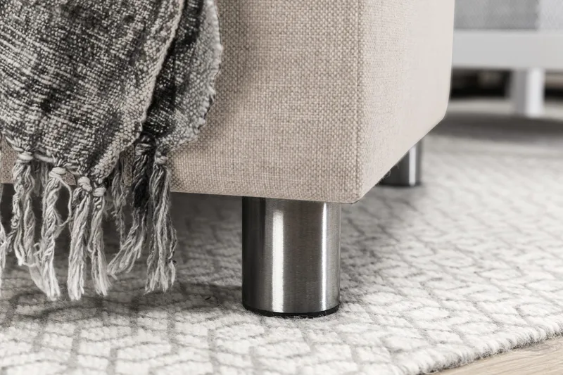 Crazy 4-personers Højrevendt L-formet Chaiselongsofa i Stof - Beige - Møbler - Sofaer - Sofa med chaiselong - 3 personers sofa med chaiselong