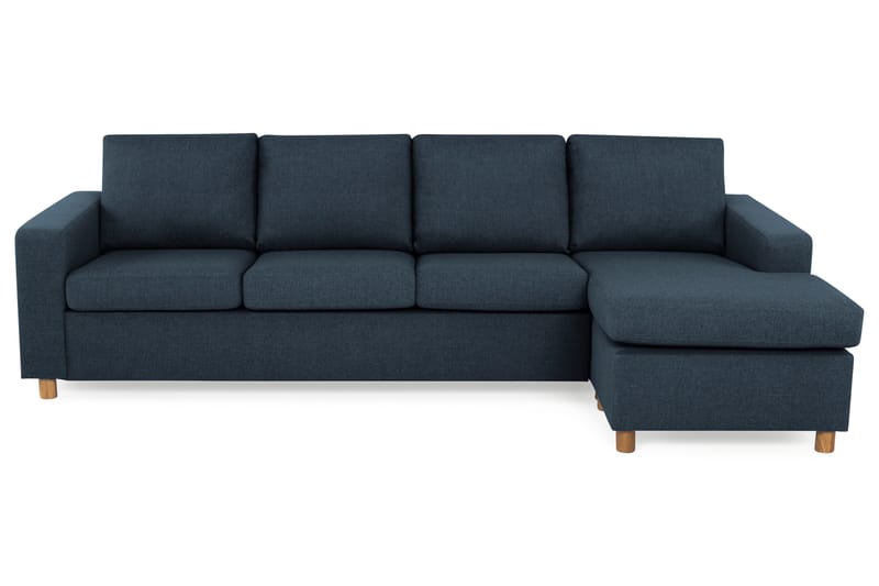 Crazy 4-personers Vendbar L-formet Chaiselongsofa i Stof - Blå - Møbler - Sofaer - Sofa med chaiselong