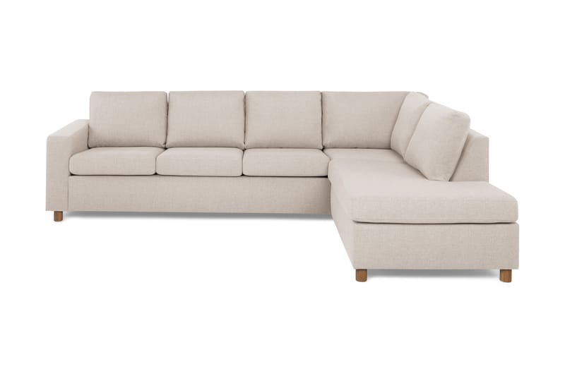Crazy 4-personers Højrevendt L-formet Chaiselongsofa i Stof - Beige - Møbler - Sofaer - Sofa med chaiselong