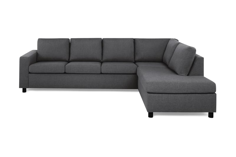 Crazy 4-personers Højrevendt L-formet Chaiselongsofa i Stof - Mørkegrå - Møbler - Sofaer - Sofa med chaiselong