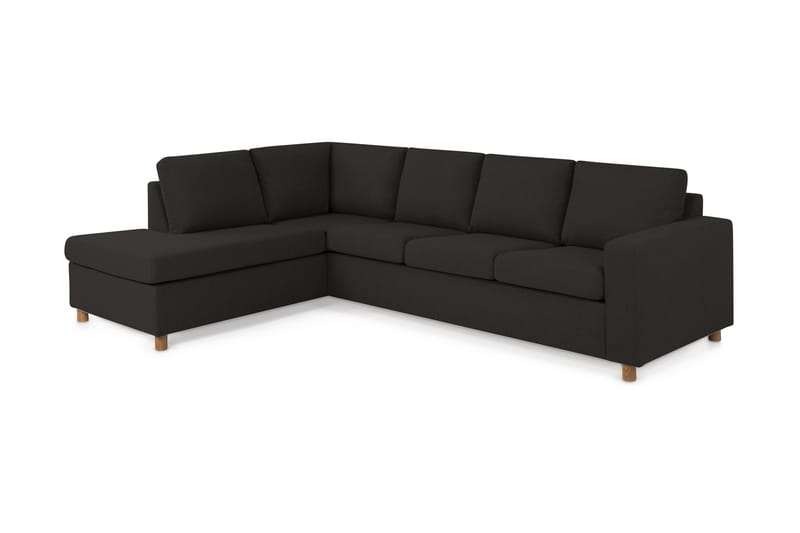 Crazy 4-personers Venstrevendt L-formet Chaiselongsofa i Stof - Antracit - Møbler - Sofaer - Sofa med chaiselong