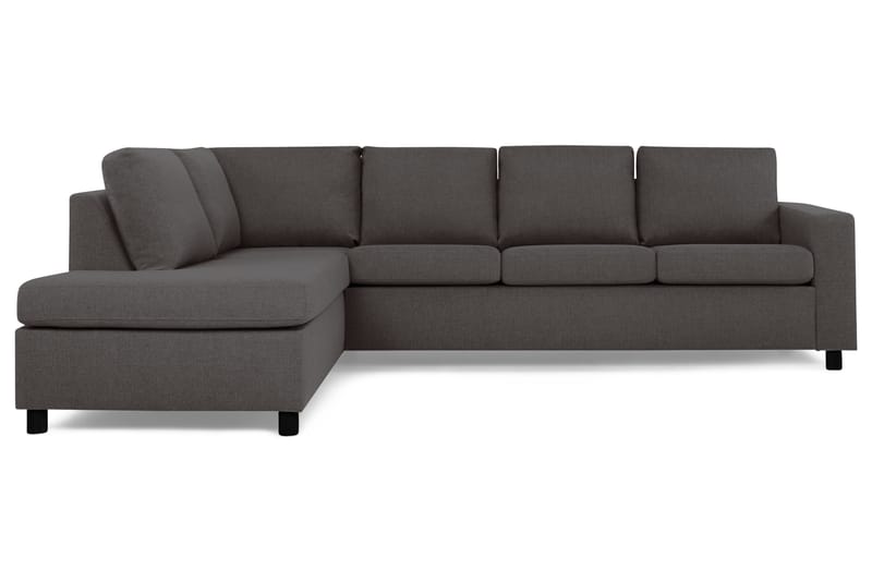 Crazy 4-personers Venstrevendt L-formet Chaiselongsofa i Stof - Mørkegrå - Møbler - Sofaer - Sofa med chaiselong
