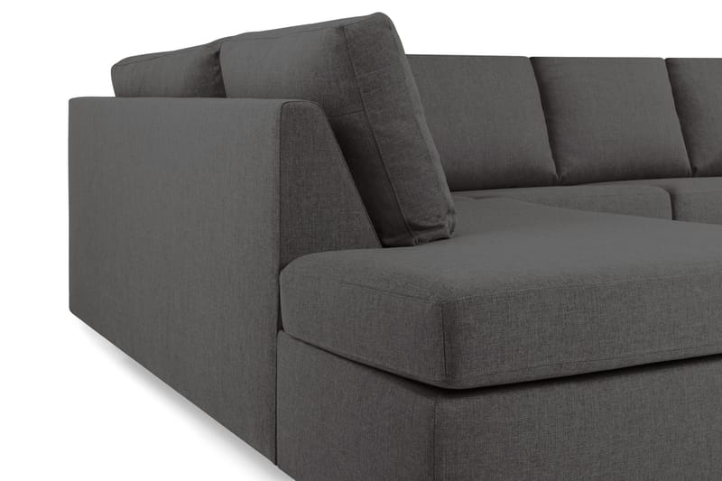 Crazy 4-personers Venstrevendt L-formet Chaiselongsofa i Stof - Mørkegrå - Møbler - Sofaer - Sofa med chaiselong