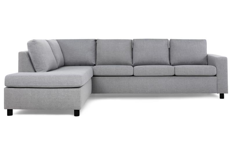Crazy 4-personers Venstrevendt L-formet Chaiselongsofa i Stof - Grå - Møbler - Sofaer - Sofa med chaiselong