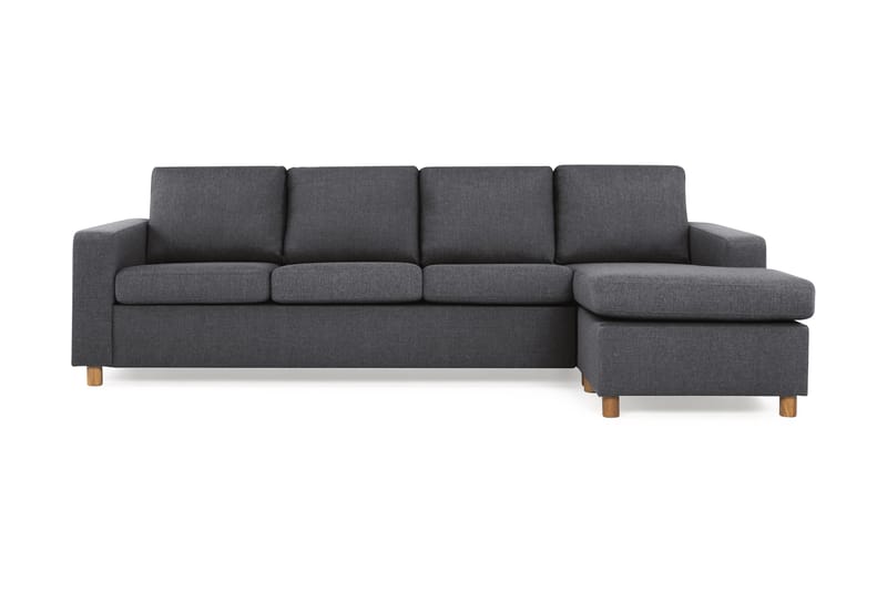 Crazy 4-personers Vendbar L-formet Chaiselongsofa i Stof - Mørkegrå - Møbler - Sofaer - Sofa med chaiselong