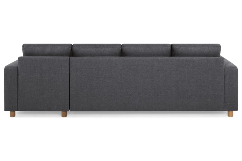 Crazy 4-personers Vendbar L-formet Chaiselongsofa i Stof - Mørkegrå - Møbler - Sofaer - Sofa med chaiselong