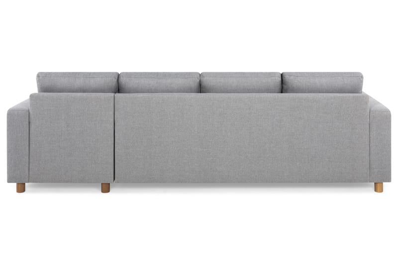 Crazy 4-personers Vendbar L-formet Chaiselongsofa i Stof - Grå - Møbler - Sofaer - Sofa med chaiselong