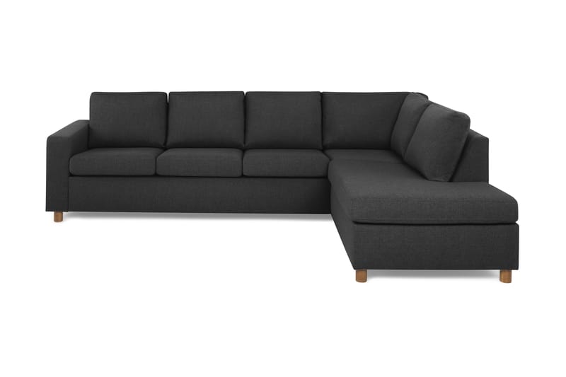 Crazy 4-personers Højrevendt L-formet Chaiselongsofa i Stof - Antracit - Møbler - Sofaer - Sofa med chaiselong