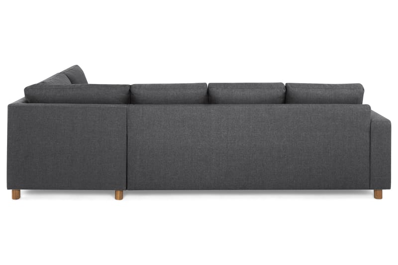 Crazy 4-personers Højrevendt L-formet Chaiselongsofa i Stof - Mørkegrå - Møbler - Sofaer - Sofa med chaiselong