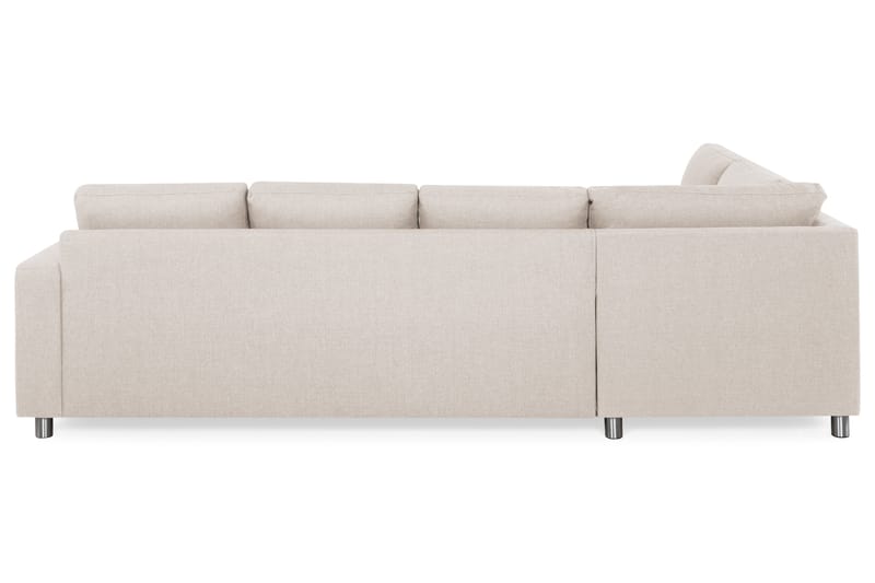 Crazy 4-personers Venstrevendt L-formet Chaiselongsofa i Stof - Beige - Møbler - Sofaer - Sofa med chaiselong