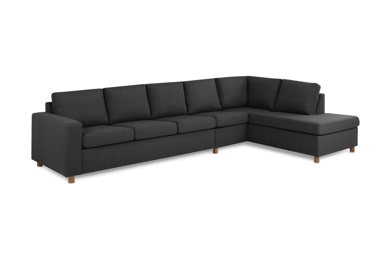 Crazy 4-Pers. Sofa med Chaiselong Højre - Antracit - Sofa med chaiselong - 4 personers sofa med chaiselong