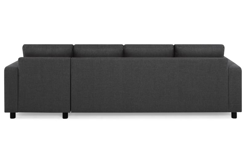 Crazy 4-personers Vendbar L-formet Chaiselongsofa i Stof - Antracit - Møbler - Sofaer - Sofa med chaiselong