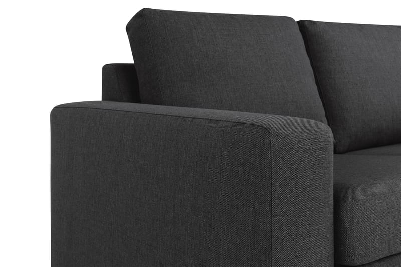 Crazy 4-personers Vendbar L-formet Chaiselongsofa i Stof - Antracit - Møbler - Sofaer - Sofa med chaiselong