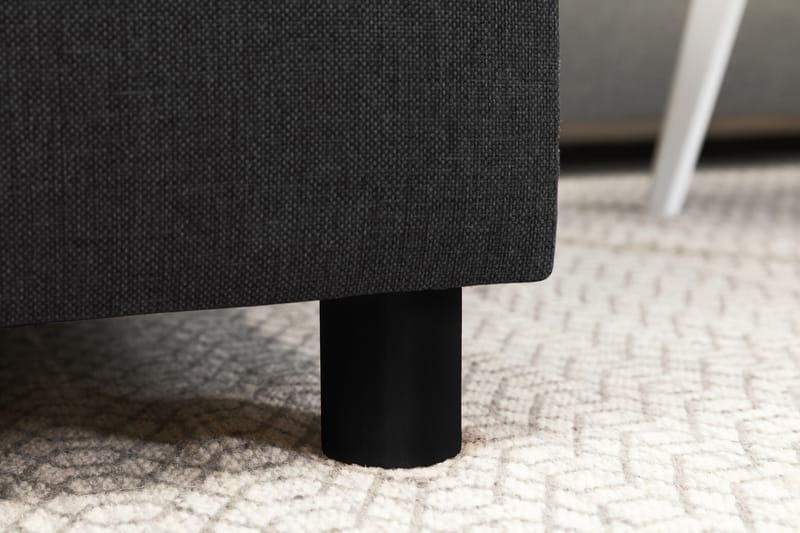 Crazy 4-personers Vendbar L-formet Chaiselongsofa i Stof - Antracit - Møbler - Sofaer - Sofa med chaiselong