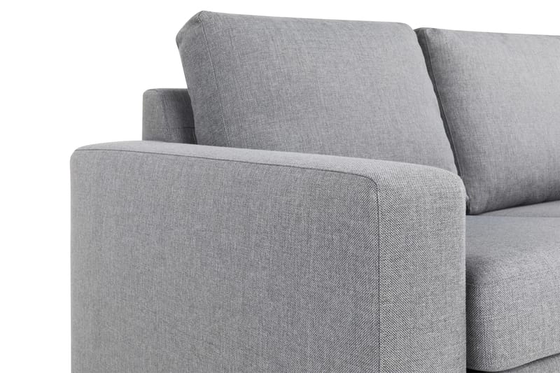 Crazy 4-personers Vendbar L-formet Chaiselongsofa i Stof - Grå - Møbler - Sofaer - Sofa med chaiselong