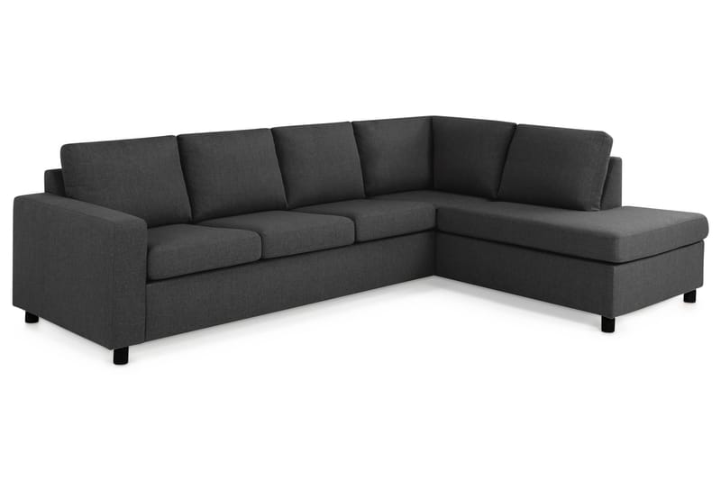 Crazy 4-personers Højrevendt L-formet Chaiselongsofa i Stof - Antracit - Møbler - Sofaer - Sofa med chaiselong
