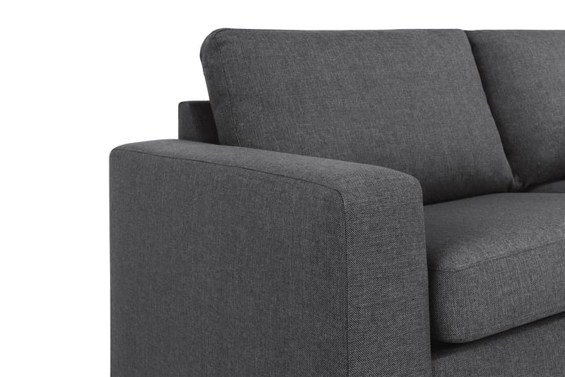 Crazy 4-personers Højrevendt L-formet Chaiselongsofa i Stof - Mørkegrå - Møbler - Sofaer - Sofa med chaiselong