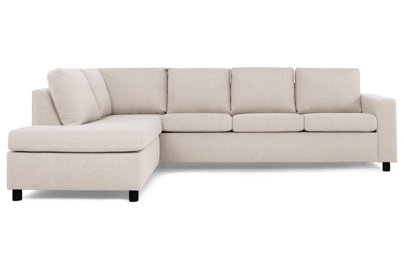 Crazy 4-personers Venstrevendt L-formet Chaiselongsofa i Stof - Beige - Møbler - Sofaer - Sofa med chaiselong