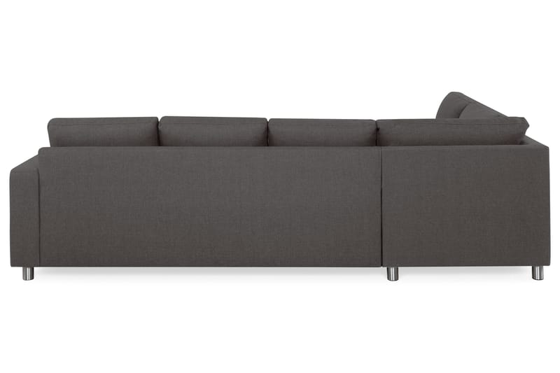 Crazy 4-personers Venstrevendt L-formet Chaiselongsofa i Stof - Mørkegrå - Møbler - Sofaer - Sofa med chaiselong