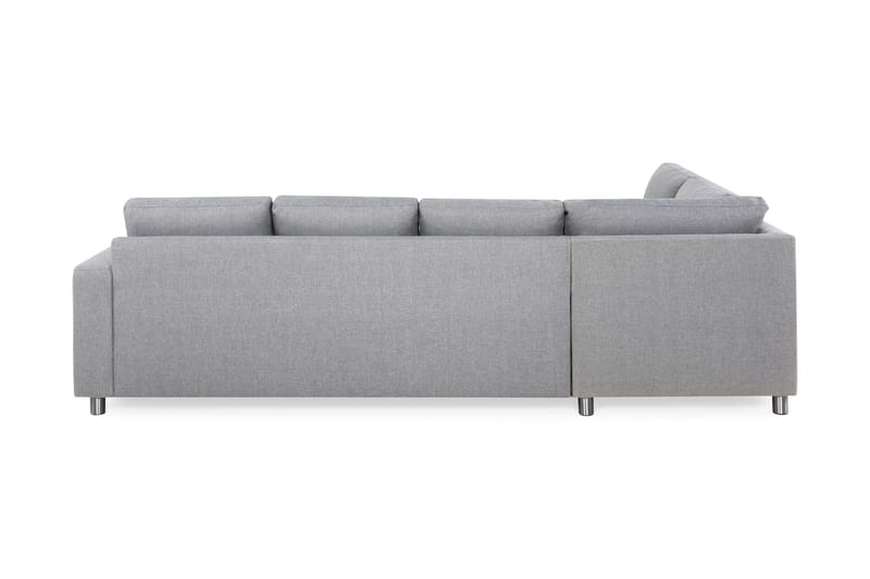 Crazy 4-personers Venstrevendt L-formet Chaiselongsofa i Stof - Grå - Møbler - Sofaer - Sofa med chaiselong
