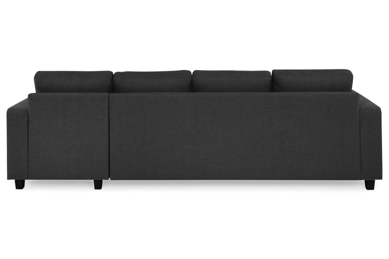 Crazy 4-personers Vendbar L-formet Chaiselongsofa i Stof - Antracit - Møbler - Sofaer - Sofa med chaiselong