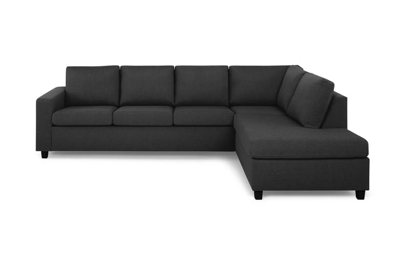 Crazy 4-personers Højrevendt L-formet Chaiselongsofa i Stof - Antracit - Møbler - Sofaer - Sofa med chaiselong