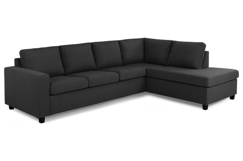 Crazy 4-personers Højrevendt L-formet Chaiselongsofa i Stof - Antracit - Møbler - Sofaer - Sofa med chaiselong