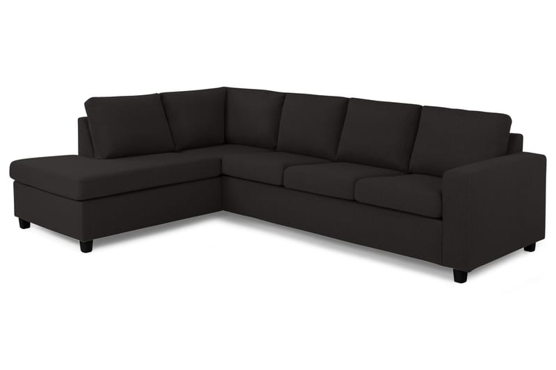 Crazy 4-personers Venstrevendt L-formet Chaiselongsofa i Stof - Antracit - Møbler - Sofaer - Sofa med chaiselong