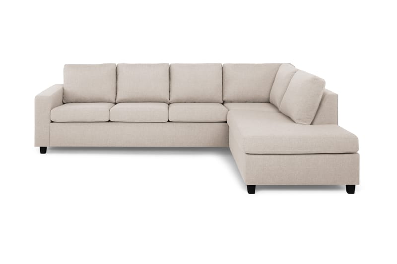 Crazy 4-personers Højrevendt L-formet Chaiselongsofa i Stof - Beige - Møbler - Sofaer - Sofa med chaiselong
