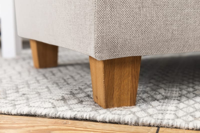 Crazy 4-personers Venstrevendt L-formet Chaiselongsofa i Stof - Beige - Møbler - Sofaer - Sofa med chaiselong