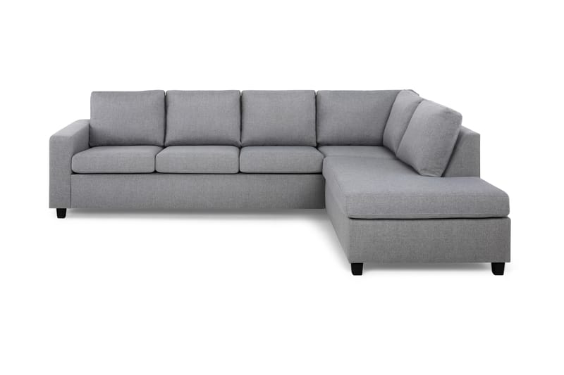 Crazy 4-personers Højrevendt L-formet Chaiselongsofa i Stof - Grå - Møbler - Sofaer - Sofa med chaiselong